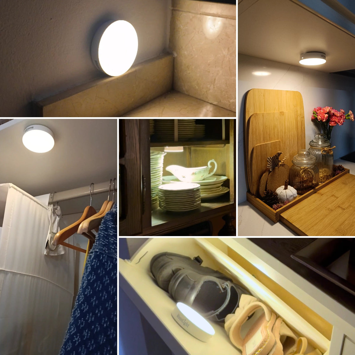 Foco LED con sensor en clóset, cocina, pasillo y baño